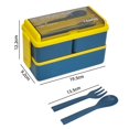 thumbnail image 6 of SmartBy 1400ML Double Plastic Lunch Box Three compartments Sealed Avoid Food Mixing Perfect Meal Match Microwave Lunch Box, 6 of 8