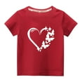 thumbnail image 2 of Wavsuf Kids T-Shirts for Boys Summer Printed Crew Neck Casual Red Shirts Size 5-6 Years, 2 of 6