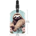thumbnail image 6 of Square 2Pack PU Leather Sloth Cruise Luggage Tag with Privacy Cover and Name ID Tag for Travel Handbags Backpacks Luggage Tags, 6 of 6