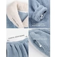 thumbnail image 5 of Women's Fluzzy Sherpa Fleece Pajamas Warm Pullover Lapel Sleepwear Sets, 5 of 7