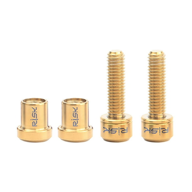 Almencla Carbon s Nuts Kit Bike Bolt Bolts Titanium Alloy M5x18mm Stem Golden