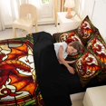 thumbnail image 5 of Homewish Red Winged Dragon 7-Piece King Bedding,Vintage Wildlife King Bed in a Bag,Black Reversible, 5 of 8