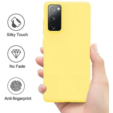 Case for Samsung Galaxy S21 Ultra (6.8") Hybrid Liquid Silicone Gel Rubber TPU Flexible Slim Gummy Protective Cover for Galaxy S21 Ultra by Xcell - Yellow