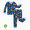 2#Deep Blue, variant on Halloween Pajamas Toddler Girls Boys Snug Fit Viscose from Bamboo Pumpkin Long Sleeve Top and Pants Sleepwear Sets, Purple, 5T
