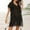 Black, variant on Women's Blouse, Oversized V-Neck Short Sleeve Top, Soft Loose Fit Cover Up for Casual Wear