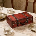 thumbnail image 1 of BELOVING Valise Antique Robuste Déco Maison Bagage Valise pour Mariage Voyage Filles Rouge, 1 of 10