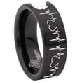 thumbnail image 6 of Broken Heart Tungsten Carbide Ring, 6 of 9