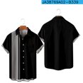 thumbnail image 3 of Mens Shirts with Pocket Trendy Button Down Shirts Plus Size Lapel Short Sleeve Shirts, 3 of 5