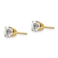 thumbnail image 2 of 14K Yellow Gold Earring Birthstone (04) April Women'S Topaz (White) Round White 5 mm, 2 of 3