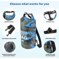 thumbnail image 4 of Bolsa seca impermeable, mochila flotante para playa, bolsa seca liviana para playa, navegación, pesca, kayak, natación, rafting, campamento, 10 l azul, 4 of 5