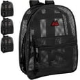 thumbnail image 4 of 24 Pack of Bulk Wholesale Solid Color Transparent See Through Mesh Stadium Approved Backpacks for Travel and Commuting in Black, Gray & Hunter Green, 4 of 6