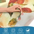 thumbnail image 4 of Yayeee Kitchen Valance Rod Pocket 54" x 18" Living Room Window Curtain, Beige Leaves, 4 of 6