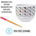 thumbnail image 2 of Silver Buffalo microwave-safe bowl with Chopsticks Ceramic, 20 oz, 2 of 8