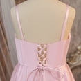 thumbnail image 5 of JAJAHO Girls Satin Dresses Flower Girl Dress Spaghetti Strap Puffy Maxi Ball Gown Wedding Party Prom Wear For Kids 8-13Y, 5 of 9
