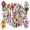 1A, variant on 35pcs-50pcs Beautiful Flower Stickers Nature DIY Stickers Botanical Art for Suitcases Laptops