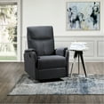 thumbnail image 2 of Grey Fabric Recliner Chair With , 40.75 In. H, Foam Filled, For Home Port, Filled Living Room & Bedroom, 30" D X 35.4" W 39.8" 80 Lbs, 2 of 5