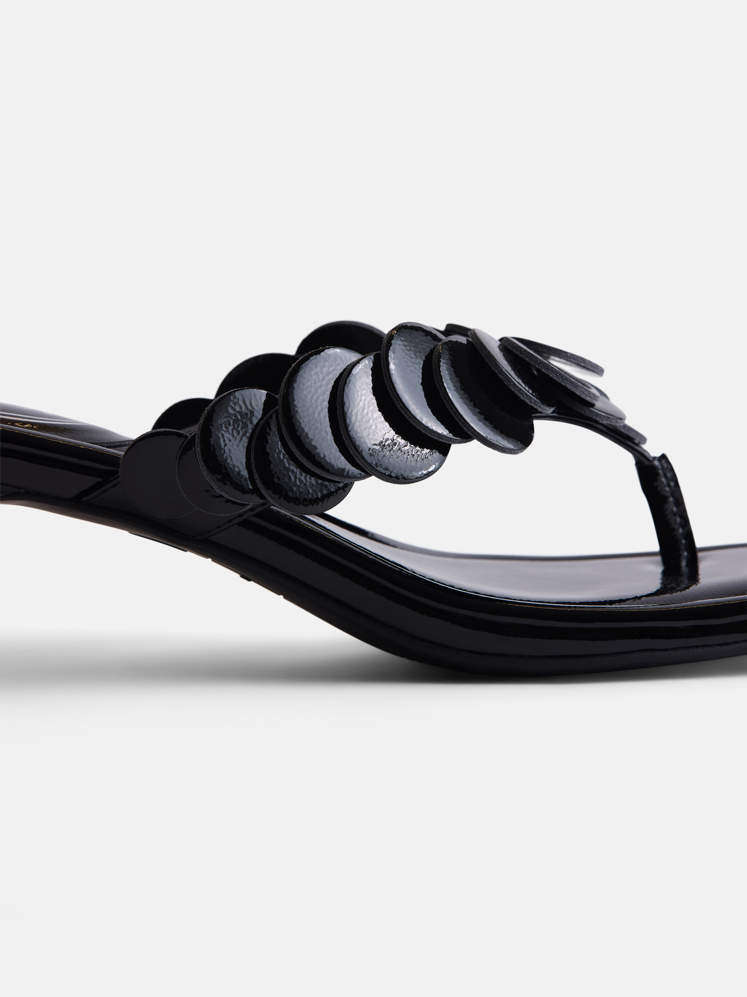 Scoop Women's Paillette Thong Kitten Heel Sandals photo 6