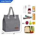 thumbnail image 2 of Bolsas de almuerzo para mujeres y hombres, lonchera reutilizable con aislamiento a prueba de fugas, bolsas térmicas, bolsa térmica para el trabajo, la escuela, picnic, viajes, gris, 2 of 4