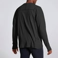thumbnail image 5 of HaoXianJian Solid Color Men's Long Sleeve Shirt Quickly Dry Sun Protection Lightweight T-Shirt Outdoor Fishing Tee Workout Gym Athletic Shirts for Hiking Running Workout, 5 of 7
