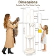 thumbnail image 3 of LIXI Coat Rack with 3 Shelves and 9 Hooks, Coat Rack Freestanding for Hats, Coats, Scarves, Bags in Bedroom/Office/Entryway, White, 3 of 12