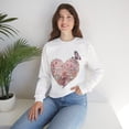 thumbnail image 5 of Floral Heart Sweatshirt, Floral Love Sweatshirt, Valentine's Day Sweatshirt, Heart Floral Sweatshirt, 5 of 55