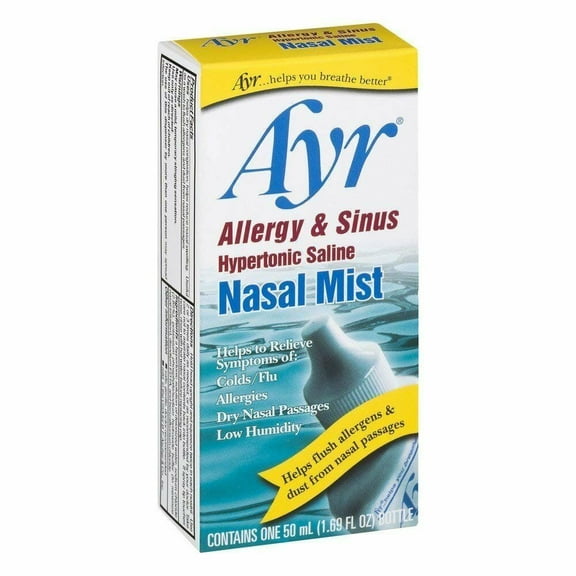 4 Pack - Ayr Nasal Mist Allergy and Sinus 50 Ml Each