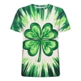 thumbnail image 4 of biudgviw Tie Dye T-Shirts for Men St Patrick's Day Print Short Sleeve Shirts Workout Athletic Casual Crewneck Loose Fit Fashion Top, 4 of 5