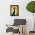 thumbnail image 2 of Elegant Peacock Portrait In Emerald And Gold Gustav Klimt Artwork Framed Wall Art Print A4, 2 of 4
