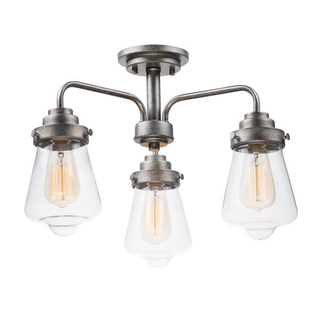 Eathered Zinc Steel Indoor All About Celebrities Cape Cod Three Light Flush Mount Ceiling Weathered Zinc