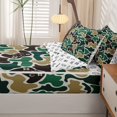 thumbnail image 5 of Homewish Camo Gaming Controller Zipper Queen Comforter Set with Fitted Sheet and 2 Pillowcases,Green Camouflage Print Zipper Bedding Set,Gamepad Reversible,4pcs, 5 of 8
