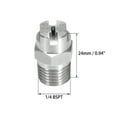 thumbnail image 2 of Flat Fan Spray Tip - 1/4 BSPT Male Thread 304 Stainless Steel Nozzle - 110 Degree 2.4mm Orifice Diameter - 2 Pcs, 2 of 4