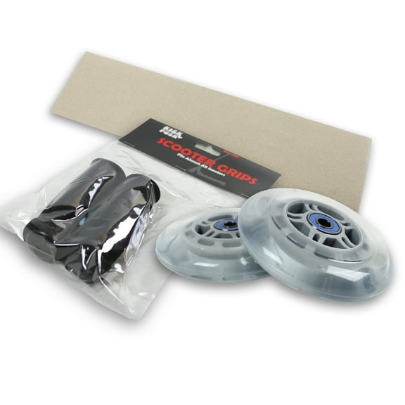 Upgrade Pack for Razor Scooter Clear Wheels, Handle Grips, Griptape, Bearings