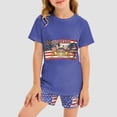 thumbnail image 2 of Girls Summer 2 Piece Outfits Kids Oversized T Shirts and Shorts Clothing Sets 5-14 Years Girls Summer Set 2-12 Years,5-6 Years, 2 of 7