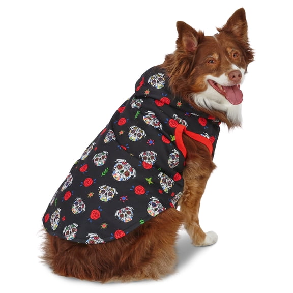 Vibrant Life Halloween Pajamas for Dogs, Day of the Dead, Multicolor, L