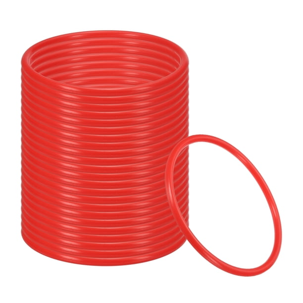 Anillos de lanzamiento de plástico Uxcell para botellas, anillos de carnaval, aros de plástico para práctica de velocidad y agilidad, fiesta al aire libre, rojo 5.1 pulgadas