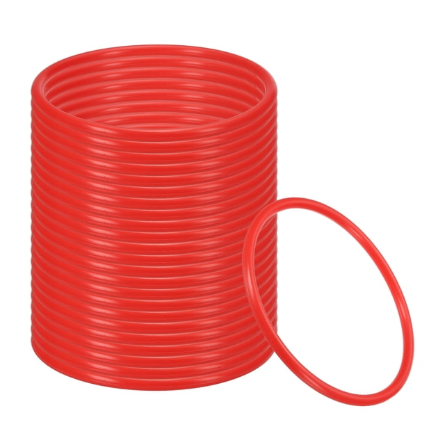 Anillos de lanzamiento de plástico Uxcell para botellas, anillos de carnaval, aros de plástico para práctica de velocidad y agilidad, fiesta al aire libre, rojo 5.1 pulgadas