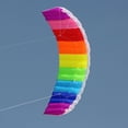 thumbnail image 3 of Cometa 1 / 1,4 / 2 / 2,7 m colorido doble línea de vuelo ala cometa truco Power Kite suave gigante c Abanopi Cometa, 3 of 6