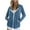 Blue, variant on Inleife Lightweight Jackets Women, Women's Casual Loose Fashion Color Pocket Zippered Jacket Long Sleeve Coat