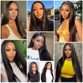 thumbnail image 3 of 12A Human Hair Bundles 18 20 22 Inch Straight Bundles 100% Unprocessed Brazilian Virgin Weave Bundles 3 Bundles Double Weft Raw Remy Human Hair Extensions (18 20 22 Inch) Natural Black, 3 of 8