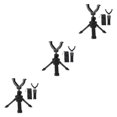 thumbnail image 1 of VONKY Black Exquisite Craft Tripod With Matte Surface And Round Edge For Smooth Line Shooting V Yoke Stick Black 3Set, 1 of 6