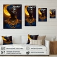 thumbnail image 4 of Designart Blue Queen African Woman Under Moon II Canvas Wall Art, 4 of 5