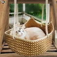 thumbnail image 6 of Rattan Cat Hammock - Breathable Hanging Pet Bed for Indoor/Outdoor Use, Summer Cooling Cat Swing for Balcony, Cage, or Window, Comfortable for Cats & Small Pets, 6 of 8