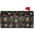 thumbnail image 2 of Winter Christmas Gingerbread Man Mailbox Covers Magnetic Letter Post Box Cover Mail Wraps Garden Decorations Large Size 25.5 X 21 in, 2 of 6