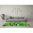 thumbnail image 3 of Ahgly Company Indoor Rectangle Patchwork Green Transitional Area Rugs, 8' x 10', 3 of 4