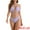 Purple, variant on DARING DIVA Women's Halter Bikini Sets Double Lace Up Tie Back X-Small White