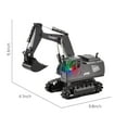 thumbnail image 3 of Holiday Deals karymi Remote Control Excavator RC Toy 1:20 RC Excavator Toy Alloy Construction Tractor,5 Channel Rechargeable RC Truck with Lights Sounds 2.4Ghz Transmitter Toys Age 6-8, 3 of 6