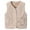 Beige, variant on Toddler Baby Sherp𝐚 Fleece Vest V-Neck Zip Up Waistcoat Winter Warm Soft Sleeveless Jacket Soft Tedd𝐲 Plush Outerwear