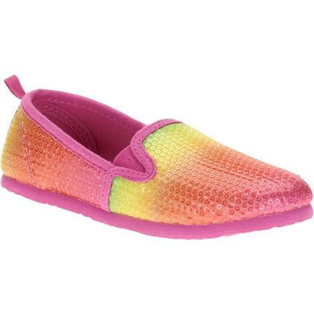Faded Glory Girls' Cement Sequin Ombre Slip On Shoes