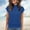 Blue, variant on Short Sleeve Tops for Women High Neck Solid Fashion Casual Ribbed Hem Shirts Summer Vacation Beach Basic Travel Pullover Tee