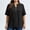 #134-Black, variant on Womens Tops Short Sleeve Crew Neck Front Open Shoulder Flowy Blouse for Summer Casual Gift